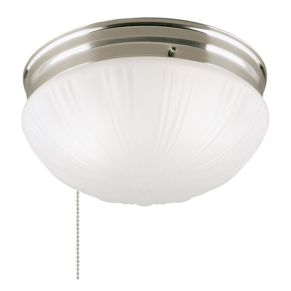 Westinghouse Two-Light Indoor Flush-Mount Ceiling Fixture Brshd Nkl Frstd Gls 6721000 - main